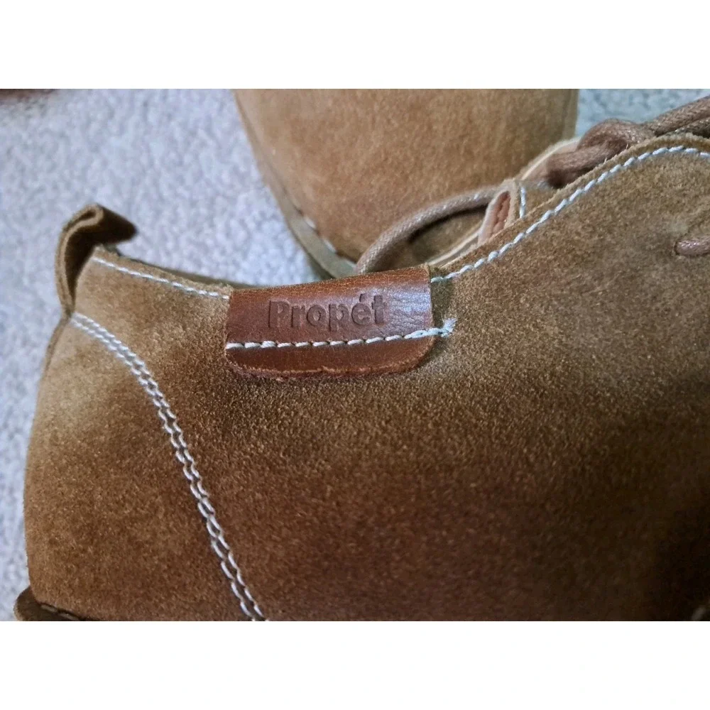 Propet Finn Men's Tan Suede Leather Upper Lining‎ Oxford Shoes 12 M( D) NEW